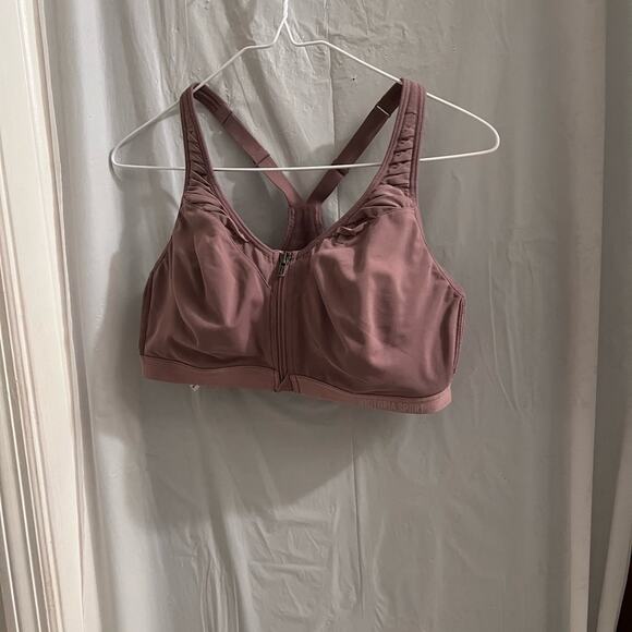Victoria sport mauve/brown racer back sports bra size 36 c - Picture 1 of 6